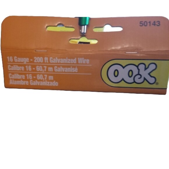 OOK 16 Gauge 200 Ft Galvanized Steel Wire Rust Resistant Fence Garden Craft DIY - Picture 3 of 5